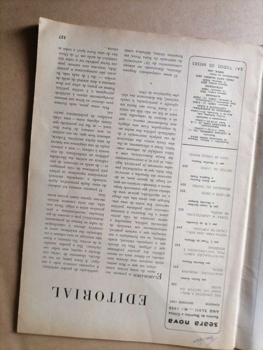 Revista Seara Nova ELEIÇÕES 1969 Outubro  A Liberdade Conquista-se!