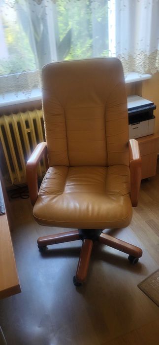 Fotel skórzany do gabinetu