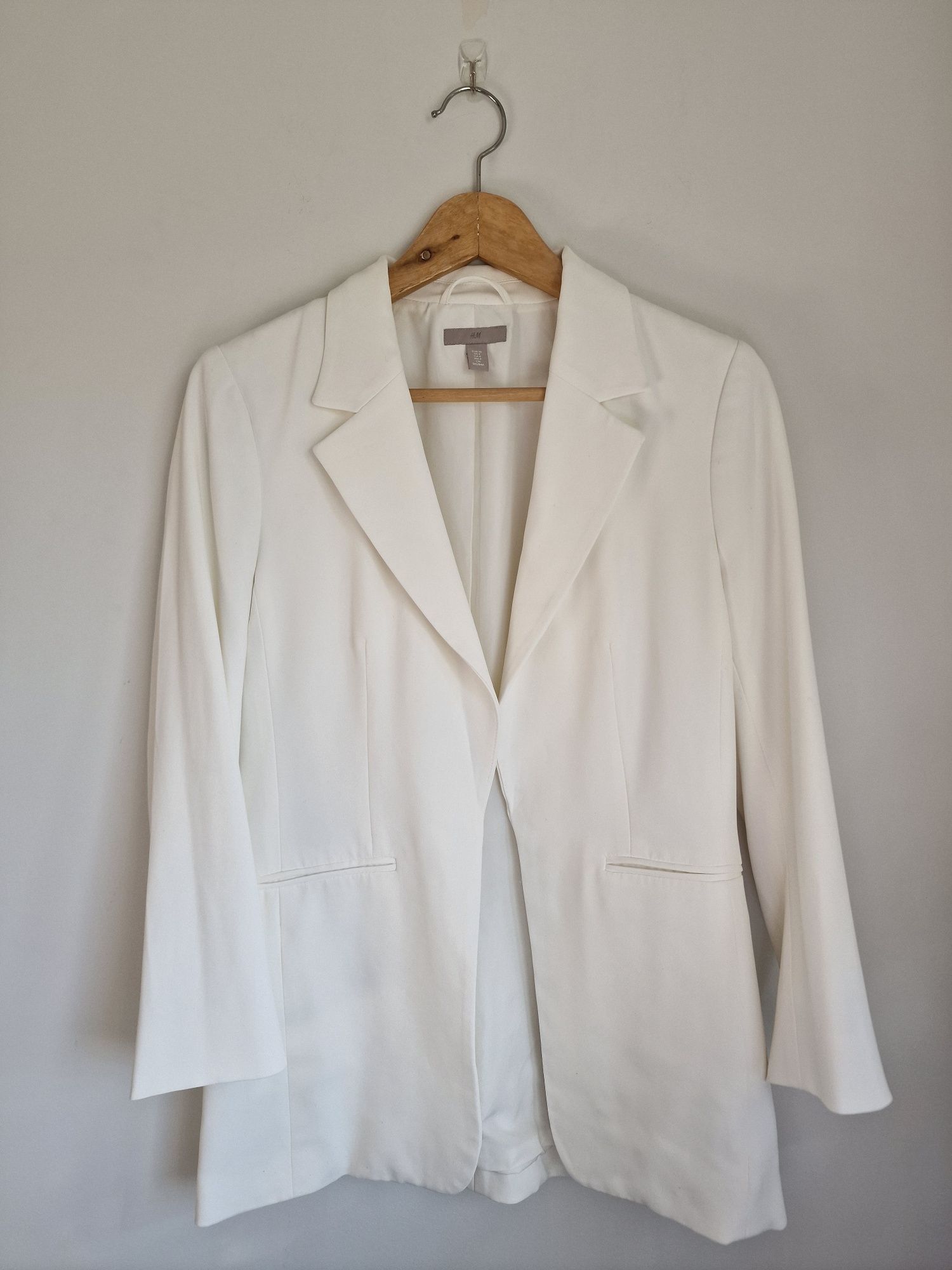 Marynarka biała H&M gładka elegancka
