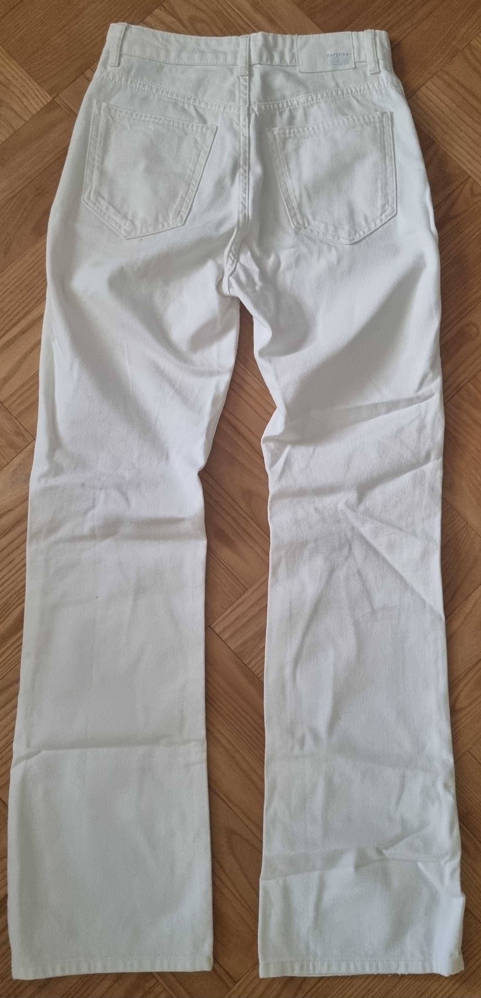 Spodnie jeansowe damskie białe 36