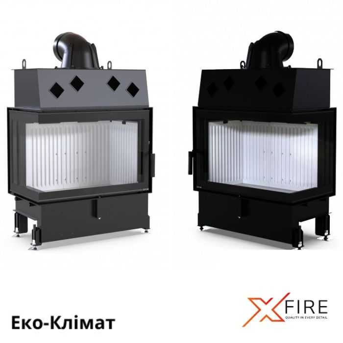 Сталева Камінна топка XFire - Corner L/R 800. Камін.Доставка.