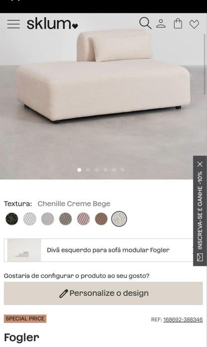 Sofa Modular Sklum Bege