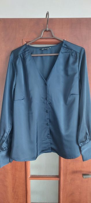 Bluzka koszulowa granatowa