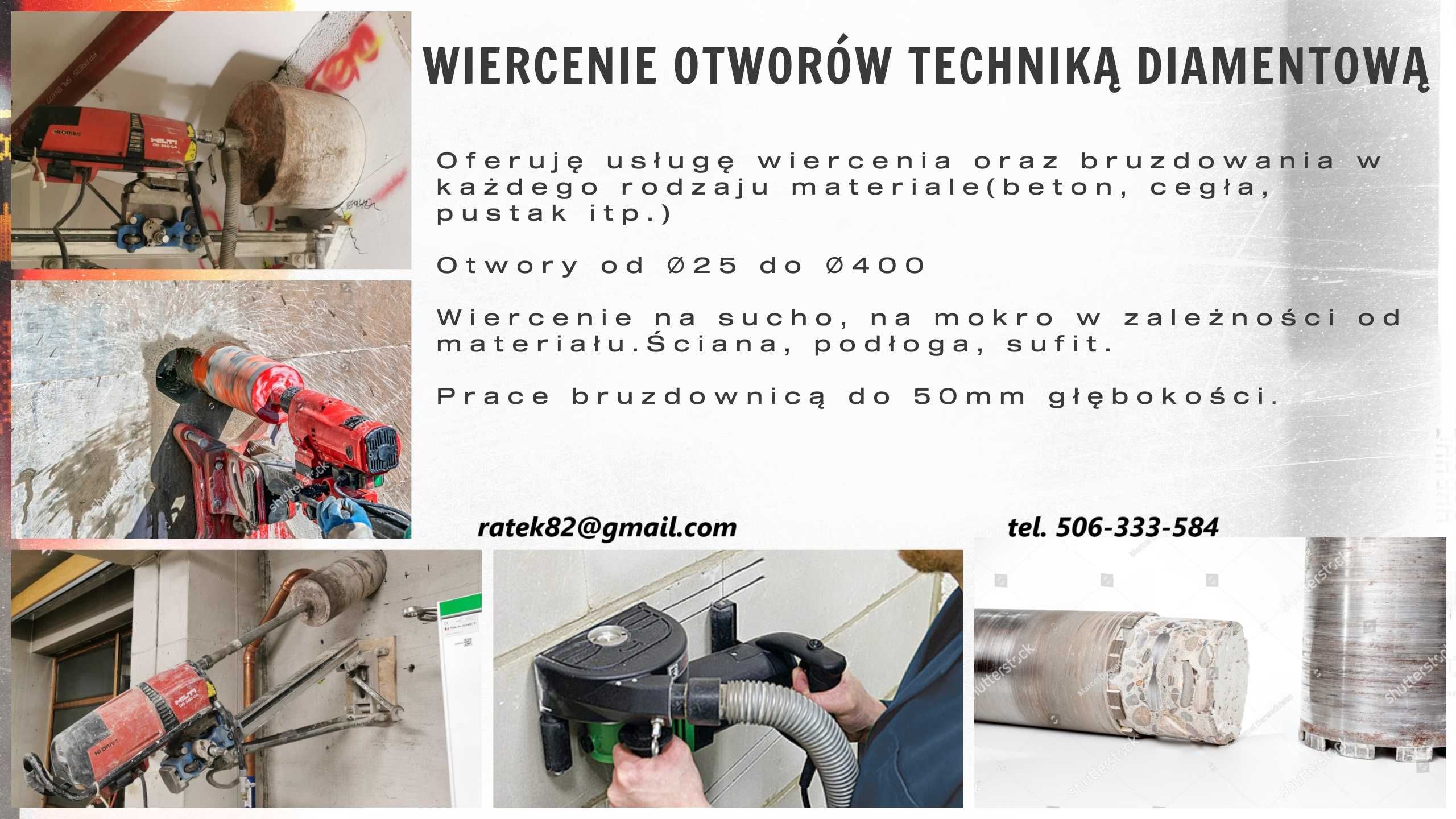 Wiercenie otworów techniką diamentową. Bruzdowanie