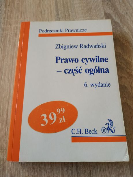 Prawo cywilne - część ogólna, Z. Radwański, C. H. Beck