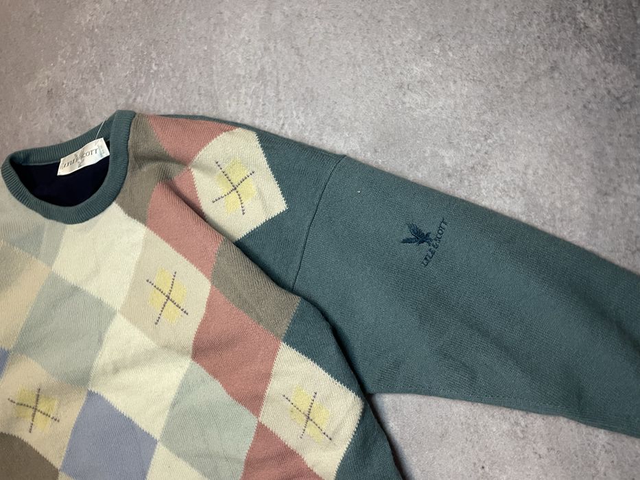 Винтажный свитер lyle Schott M-L с патчем