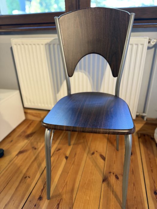 Zestaw komplet do jadalni okrągły stół i 4 krzesła stan super