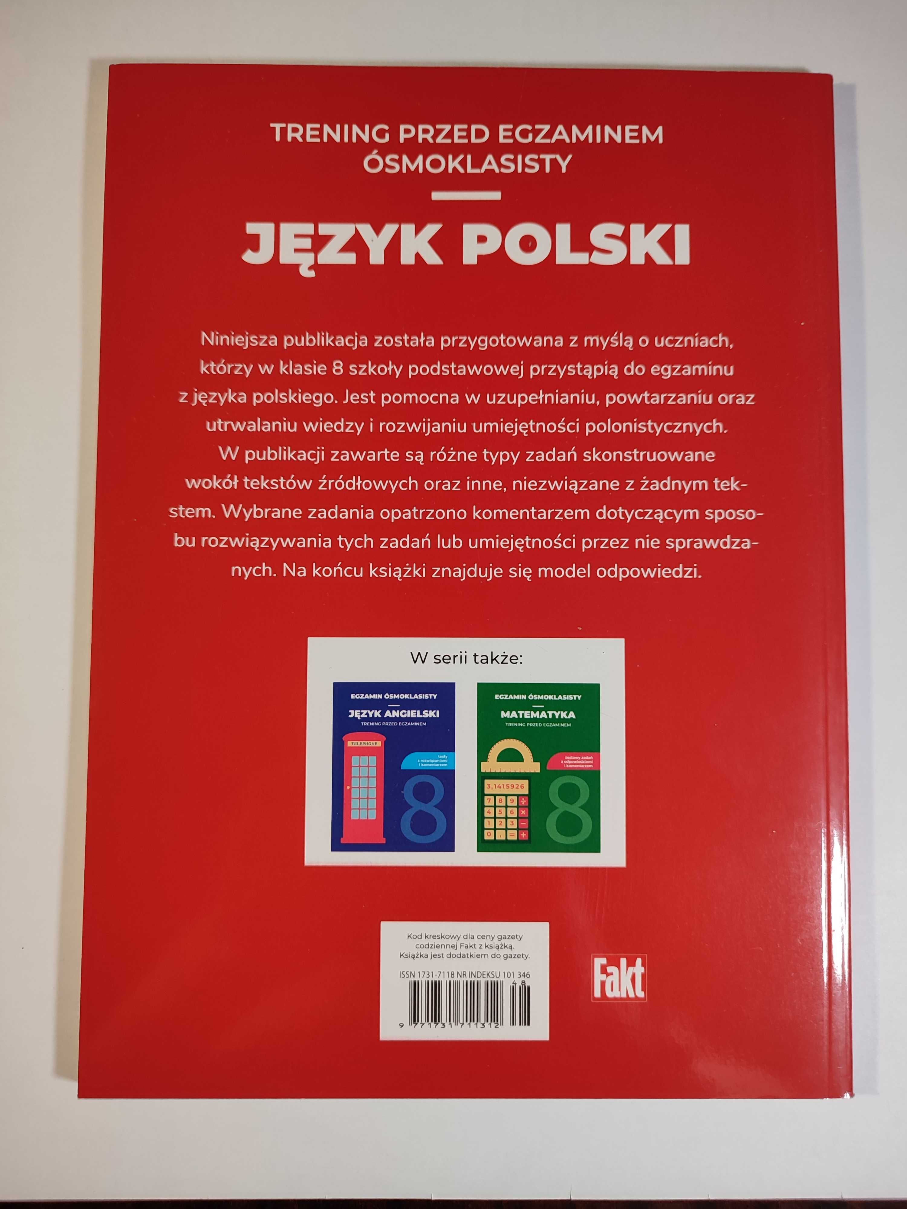 Testy egzamin ósmoklasisty (język angielski, polski, matematyka)