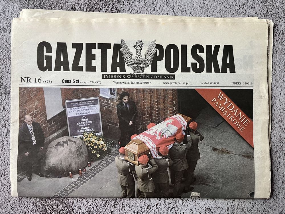 Gazeta Polska 21 kwiecień 2010 pogrzeb Lech Kaczyński Kraków Smoleńsk