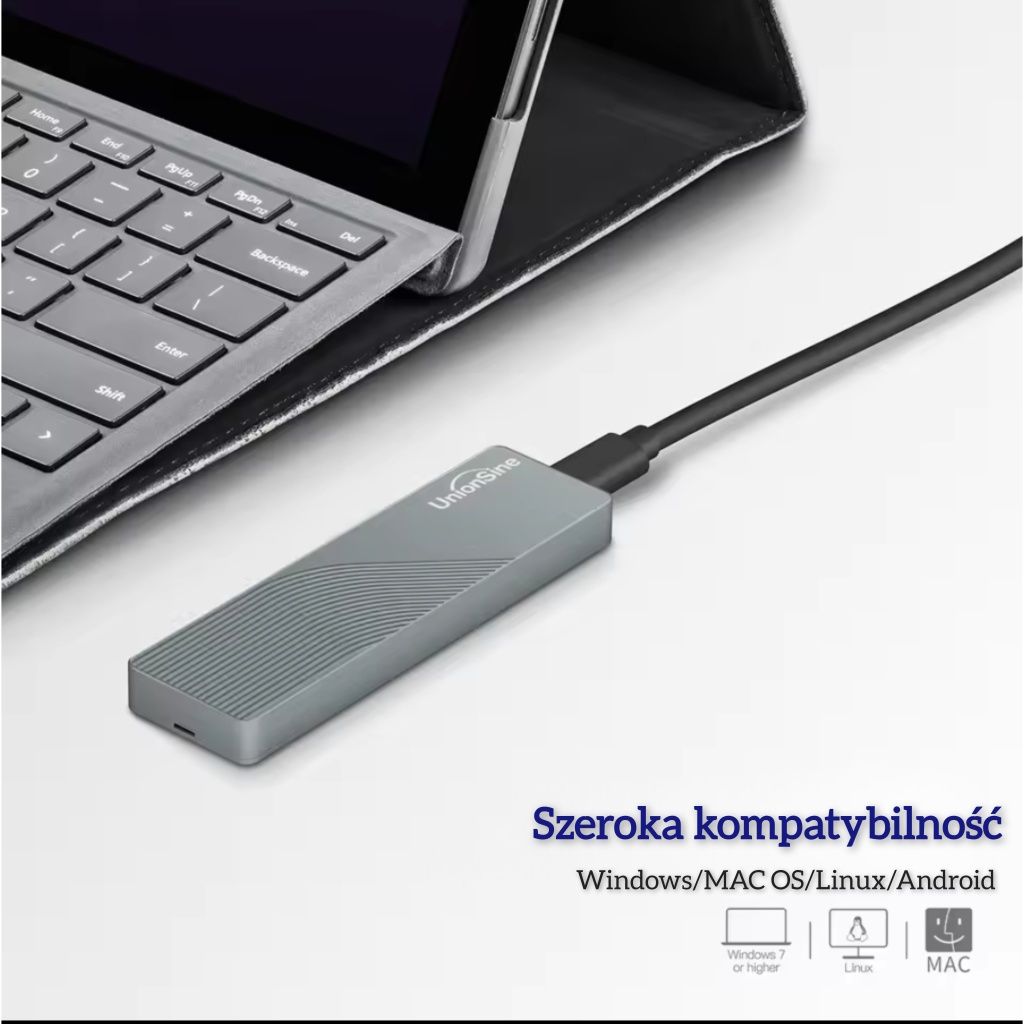 Obudowa kieszeń dysku SSD M.2 nvme SATA USB-C 3.2 Gen.2 10Gbps
