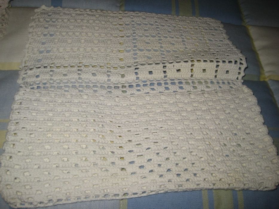 3 bolsas crochet p/guardanapo, década 1950