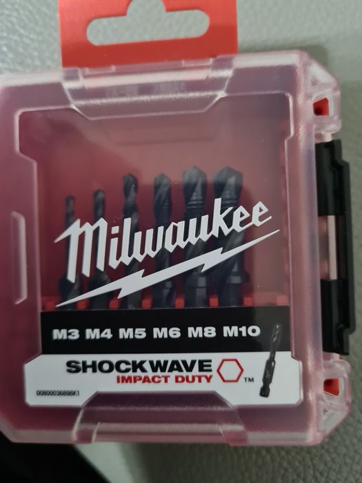 Milwaukee komplet kombi wierteł gwintujących.