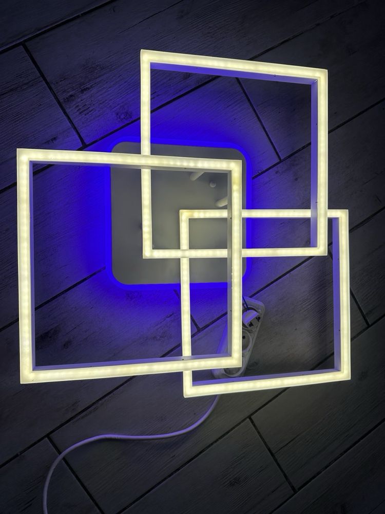 Новая Люстра лед led неон  светодиодная блютуз  bluetooth
