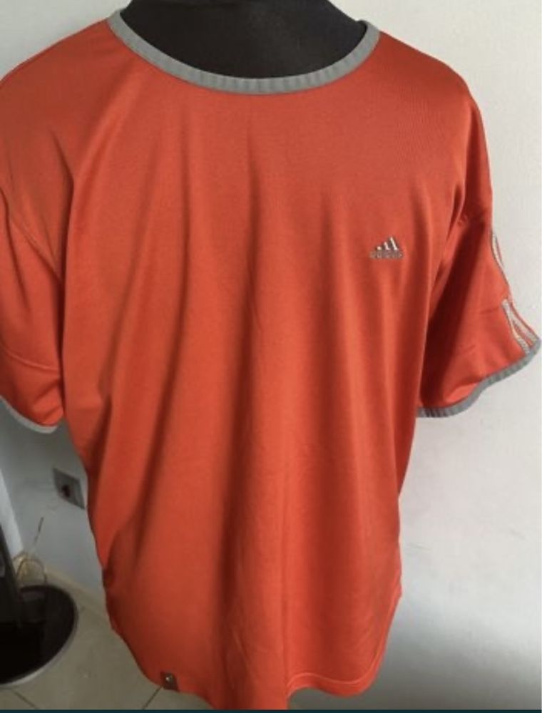 Adidas sportowa koszulka czerwona męska r. M/L