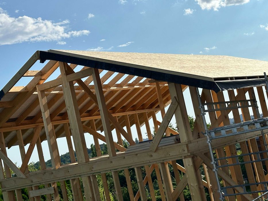 Budowa domu35/70  zgloszenie , Letniskowego w konstrukcji szkieletowej