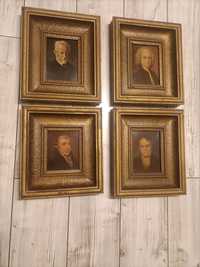 Cztery stare obrazy -portrety znanych kompozytorów