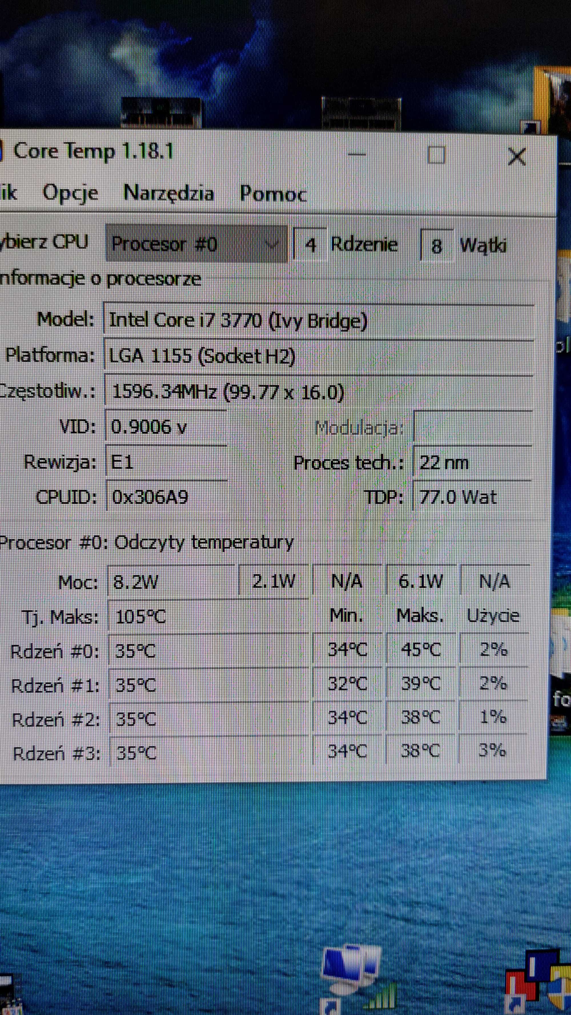 Intel I7 3770 + Płyta Gigabyte H77M-D3H + 16GB pamięci DDR 3