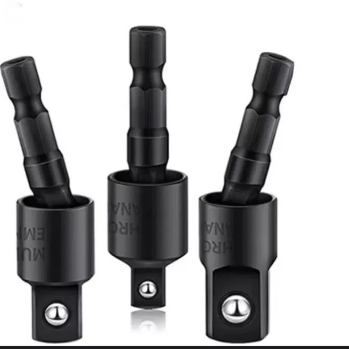 Набор поворотных насадок переходников для гайковерта 1/4 3/8 1/2