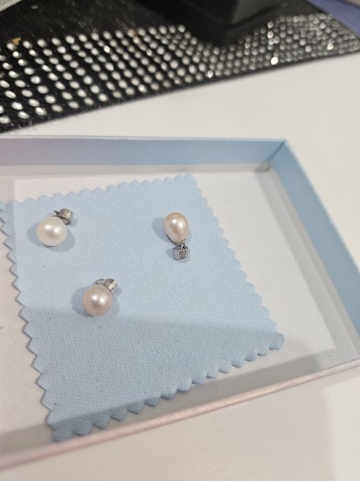 Srebrne zawieszki z perłą