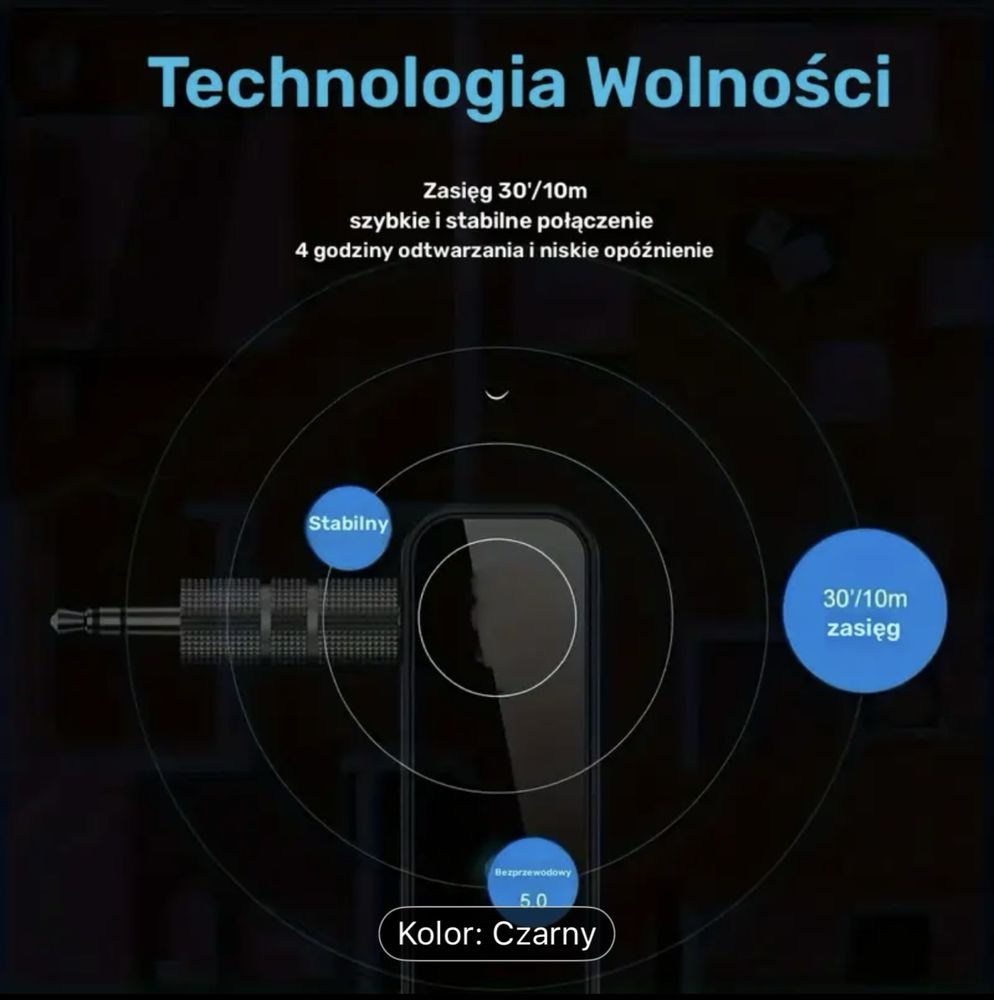 Adapter Bluetooth AUX – muzyka bez kabli do auta i głośników