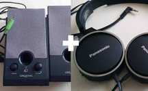 Słuchawki Panasonic RP-HF300E-K + Głośniki Creative 2.0 SBS260