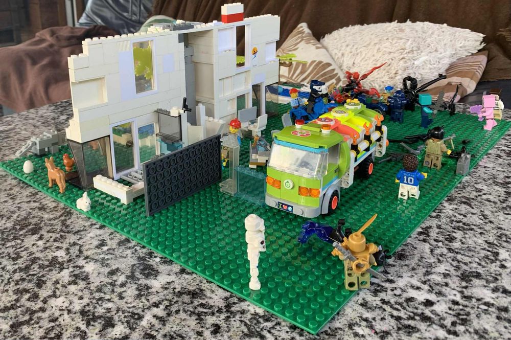 Zestaw lego z śmieciarką