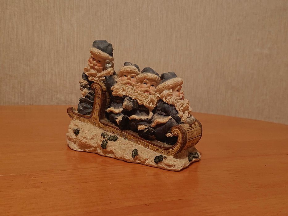 декоративна фігурка зимова, святкова новорічна, ніжно-блакитна