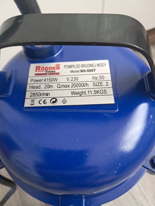 Pompa do brudnej wody,  szamba.