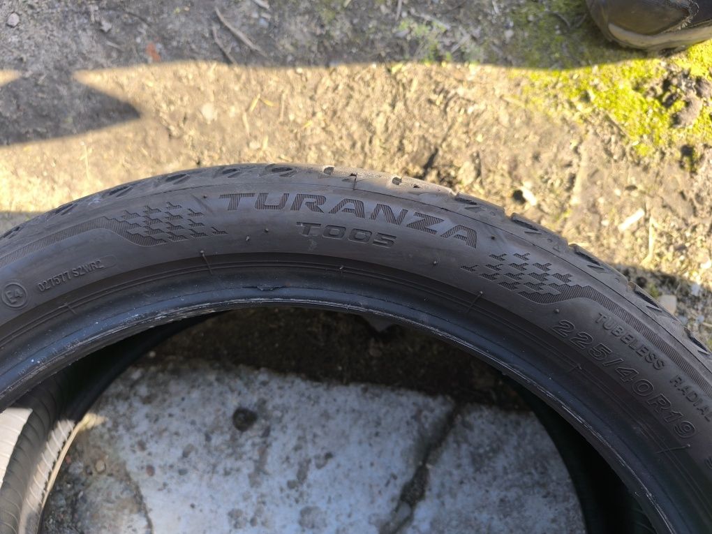 2szt ŁADNE Opony letnie 225/40R19 93W Bridgestone T005 Montaż Wolsztyn