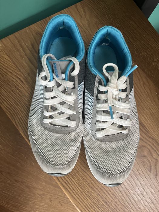 Buty sportowe damskie reebok białe do biegania sport niebieskie
