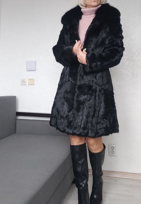 Натуральна шуба козлик песець С-М