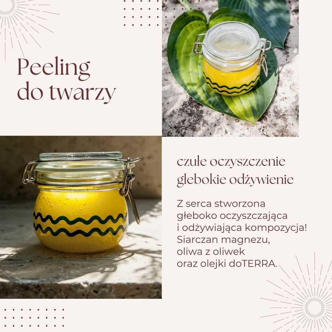 PEELING DO TWARZY RADOŚĆ z olejkami doTERRA 120ml Lawenda, Tea tree