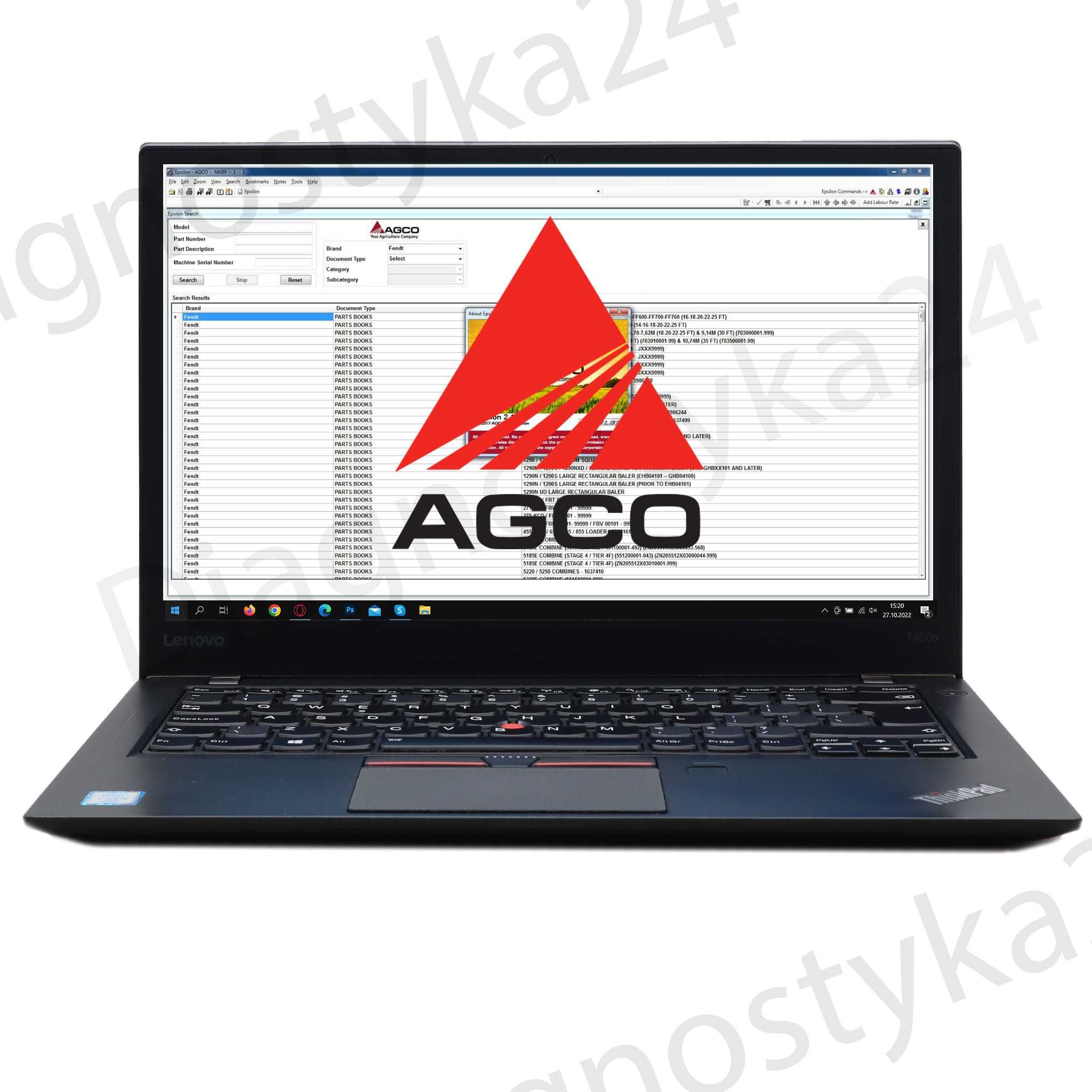 AGCO Fendt Massey Ferguson LAPTOP Katalog Części Instrukcje Napraw PL