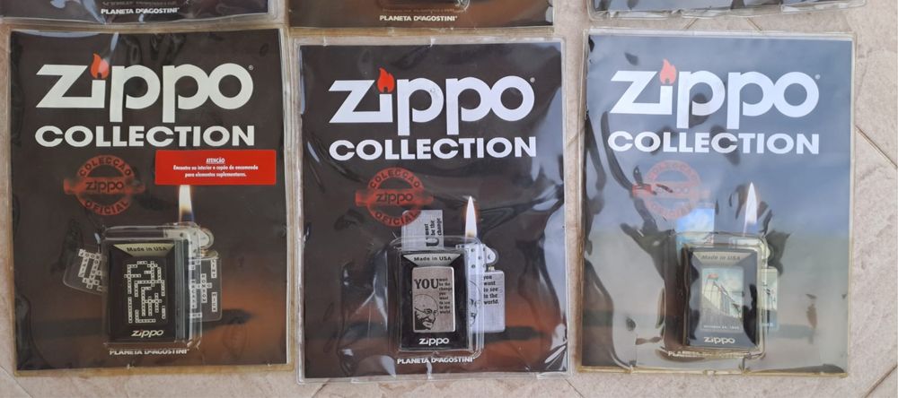 Isqueiros da Zippo com livro