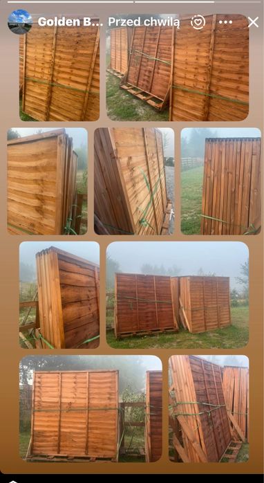 Panele ogrodowe drewniane 180”180