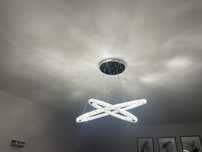 Lampa led ringi srebrne chrom z krysztalami