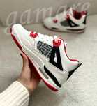 Air Jordan 4 damskie czerwono białe sneakersy sportowe modne 38,5