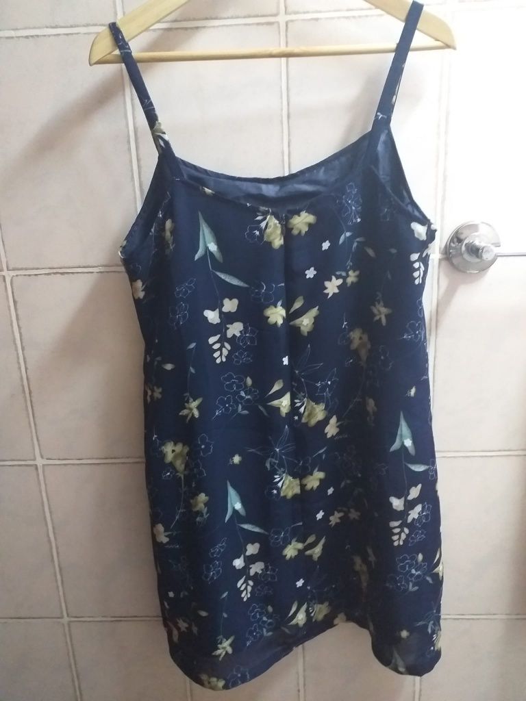 Vestido azul florido - tamanho 42