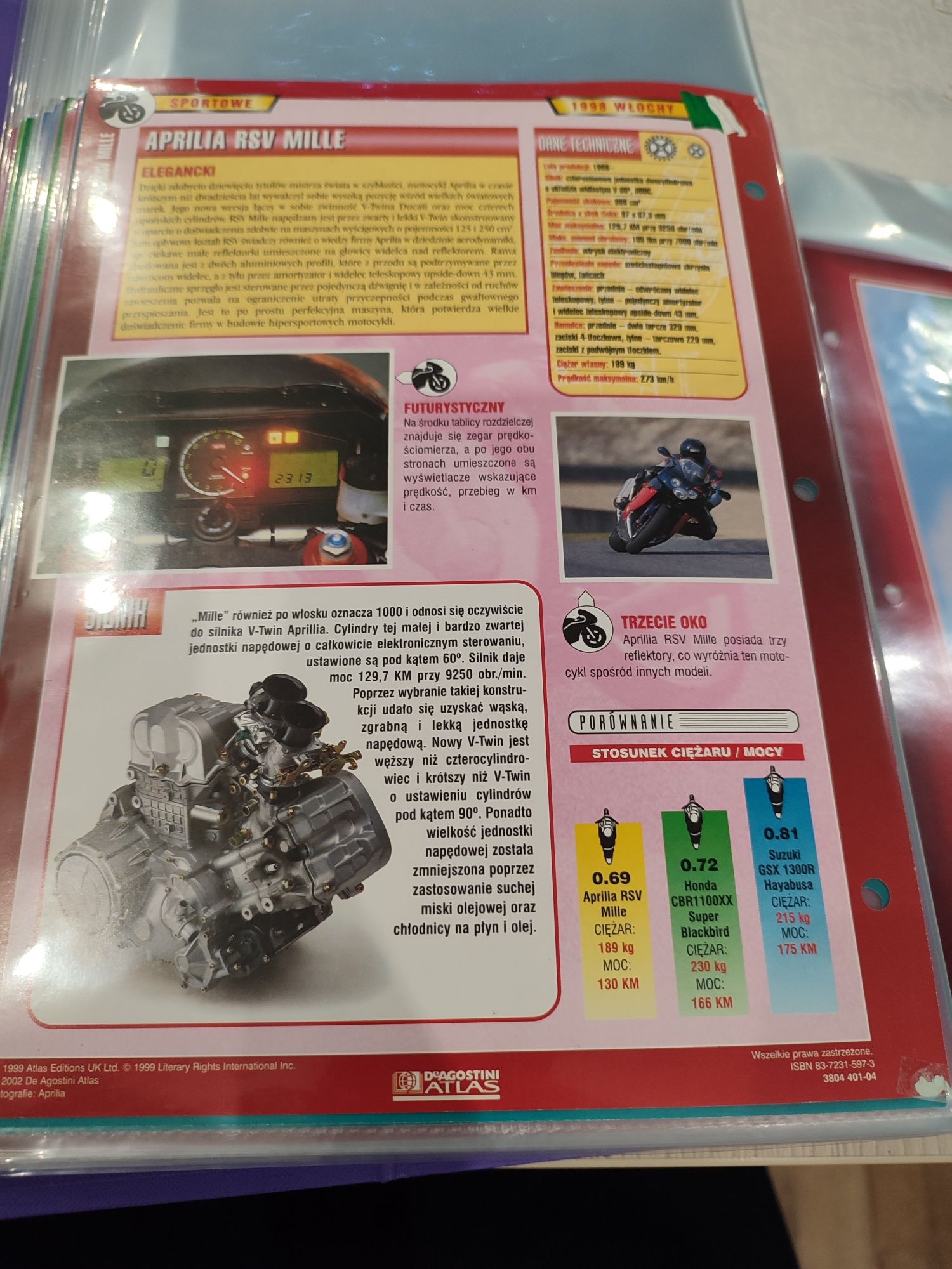Karty kolekcjonerskie z motorami.