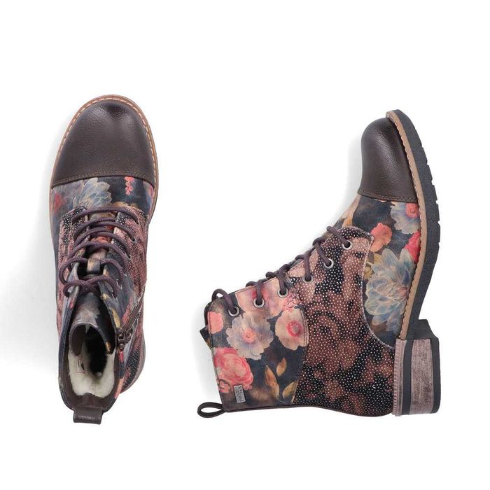 Botki w kwiart - Rieker - r: 36, 37, 38, 39, 40, 41,