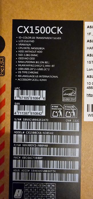 ASUS Chromebook CX1 (CX1500)