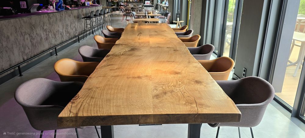 Stół konferencyjny dębowy nard spotkan biznesowych zarządu negocjacji