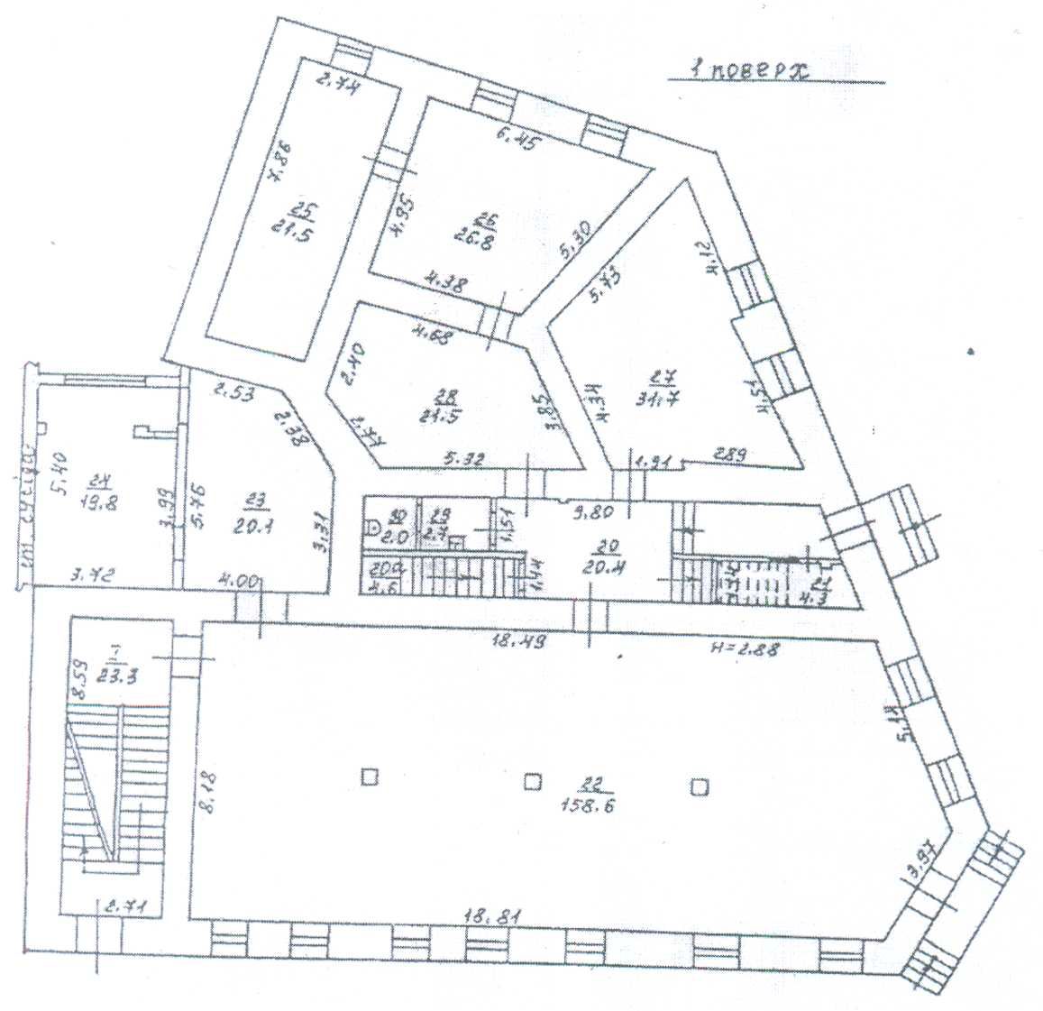 Офіс біля порту, 320 кв.м, 1 поверх + open-space. Без комісії.