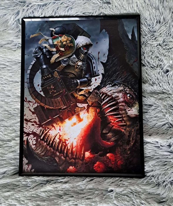 Plakat w ramce Warhammer 40K Dark Angels Deathwatch Obraz