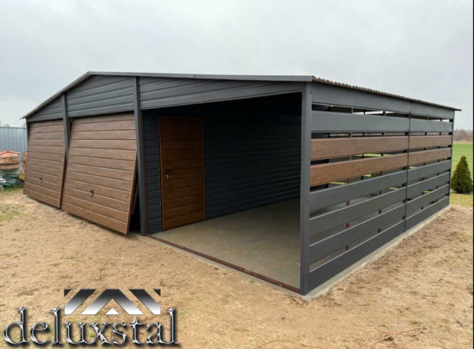 Garaze blaszane 9x6 premium profil poziom