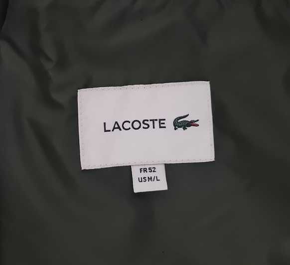 NOWA Kurtka męska ze stójką LACOSTE (rozmiar M/L) ZIELONA oryginalna
