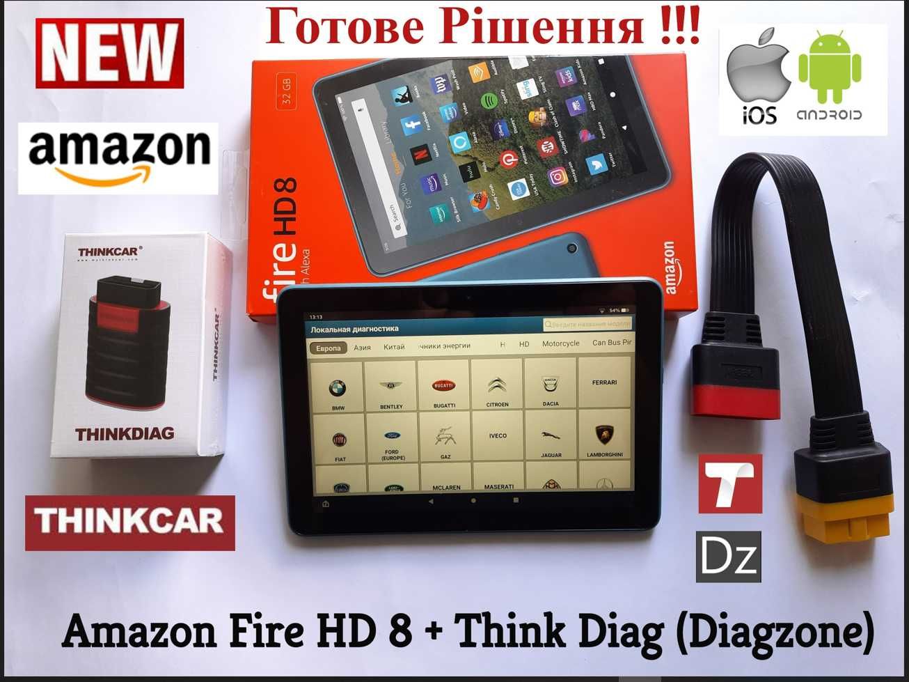 Спецтариф! Автосканер ThinkDiag з Diagzone pro Рік оновлень + Планшет