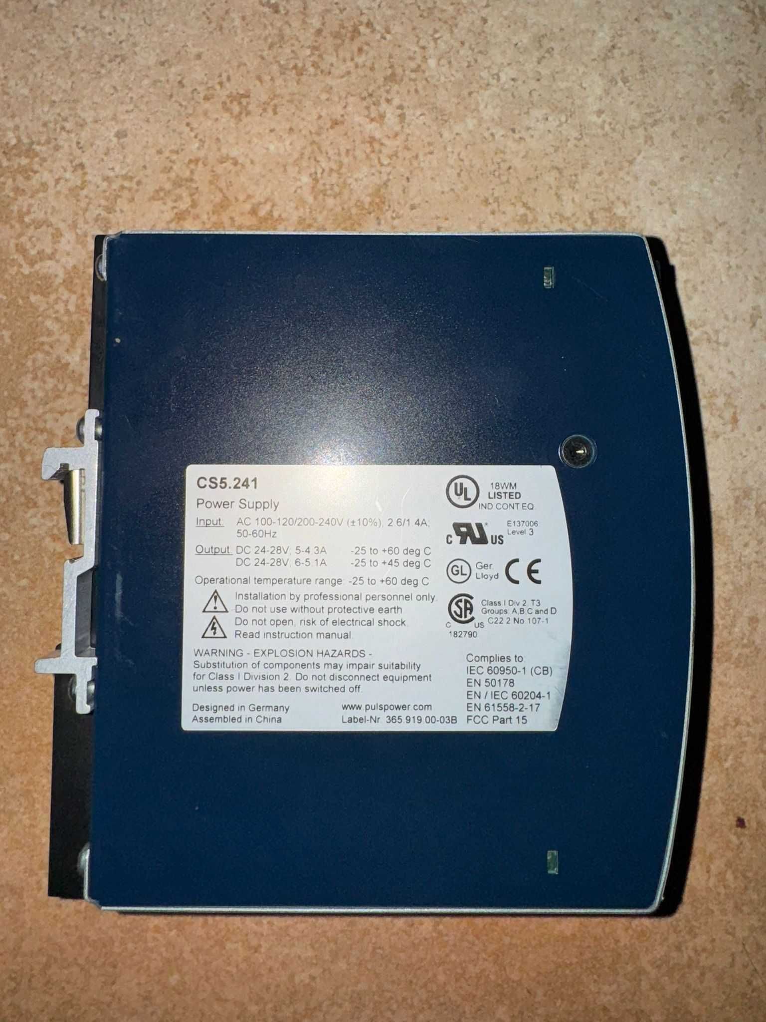 Fonte de alimentação Puls CS5 (AC220V-DC24V 5A)