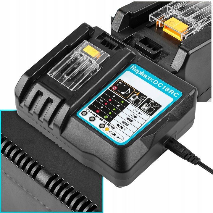 2x Akumulator Bateria Do Makita 18v 6ah Bl1840 Bl1850+ Ładowarka 14.4