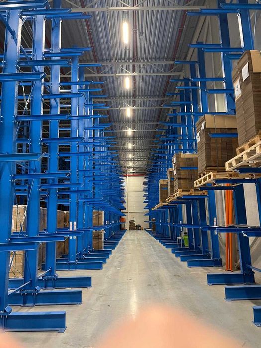 Regały magazynowe wspornikowe dwustronne H600cm dłużycowe JAK NOWE
